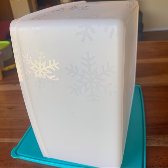Tupperware 6284 Freeze it storage container with snowflake pattern. - Picture 2 of 10